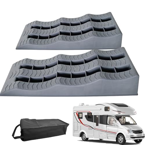 Autobahnen - Nivellierrampe für Wohnmobil | Nivellierstufenset | Robuste Campingwagen-Ebenen | 2-teilig | Lichtständer und Nivellierer Autobahnen - Nivellierrampe für Wohnmobil | Nivellierstufenset | Robuste Campingwagen-Ebenen | 2-teilig | Lichtständer und Nivellierer von Genérico