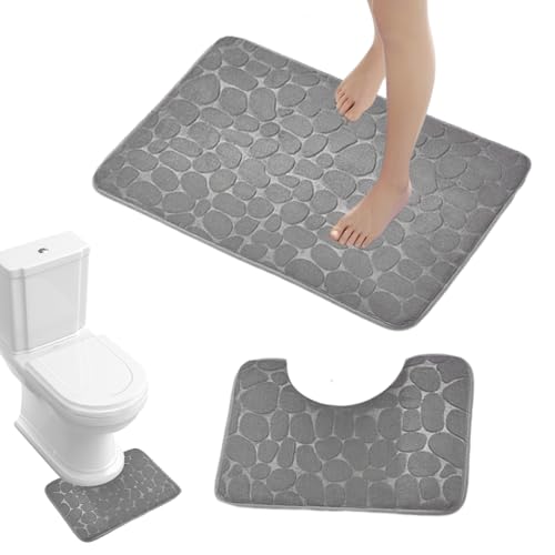 Badematte mit Saugfähigkeit – schnell trocknender Badteppich, Mikrofaser-Matten | waschbare Coral-Badezimmer- und WC-Garnituren aus Mikrofaser von Genérico