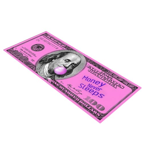 Badteppich – 100 Dollar Banknoten-Teppich aus Samt | Duschvorleger ohne Rutschen, schnell trocknend, rosa Geld, rutschfester Teppich in Geldform von Genérico