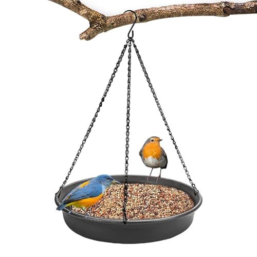 Bajarito Vogeltränke, hängende Vogeltränke, Tablett für den Außenbereich – S-Haken, robuste Wasserschale für die Dekoration des Gartens im Freien von Genérico