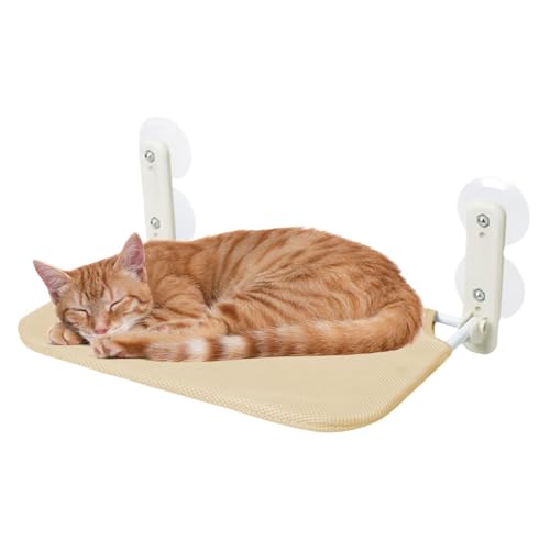 Bett mit Fenster für Katzen, Hängematte für Katzen, Fenstersitz für Katzen, Fensterbank mit Katzenhängematte, Fensterbank, Sicherheitsregale von Genérico