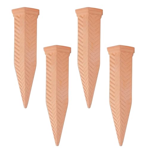 Bewässerungsspikes für Pflanzen – Pflanzenbewässerungsgeräte | 4 x Terrakotta-Pflanzer, Wasserflaschen-Spitzen, langsam freisetzende Bewässerungsspikes für Gewächshaus Bewässerungsspikes für Pflanzen – Pflanzenbewässerungsgeräte | 4 x Terrakotta-Pflanzer, Wasserflaschen-Spitzen, langsam freisetzende Bewässerungsspikes für Gewächshaus von Genérico