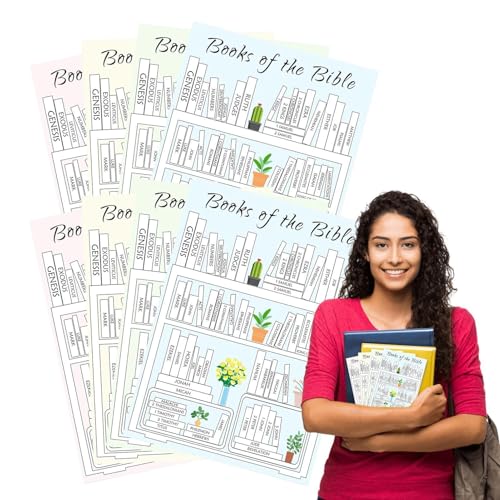 Bibelaufkleber - Christliche Aufkleber | Bibelvers Aufkleber | Biblische Tagebuchaufkleber ? Aufkleber für Bücherregal Bibel 8er Set | Lesehilfe von Genérico