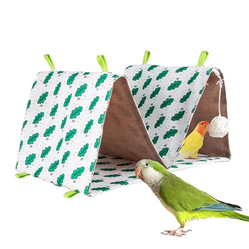 Bird Bed For Cage - 30 x 22 x 17 cm Double Cave Nest | Easy To Install Breathable Triangle Bird Nest | Convenient To Clean For Window Stuhl Rest Sleeping Breeding Indoor Play Enrichment Bird Bed For Cage - 30 x 22 x 17 cm Double Cave Nest | Easy To Install Breathable Triangle Bird Nest | Convenient To Clean For Window Stuhl Rest Sleeping Breeding Indoor Play Enrichment von Genérico