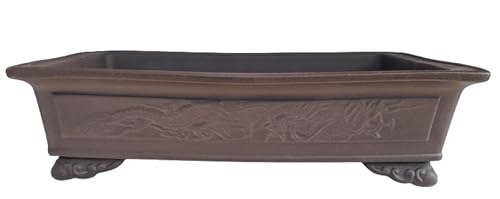 Bonsai Topf Keramik Gross 30x21,5x7,5 cm | Bonsai Pflanzgefäß aus Japan | übertopf Bonsai mit Drainageloch | Baum Nicht Enthalten | Zwei Größen Bonsai Topf Keramik Gross 30x21,5x7,5 cm | Bonsai Pflanzgefäß aus Japan | übertopf Bonsai mit Drainageloch | Baum Nicht Enthalten | Zwei Größen von Genérico