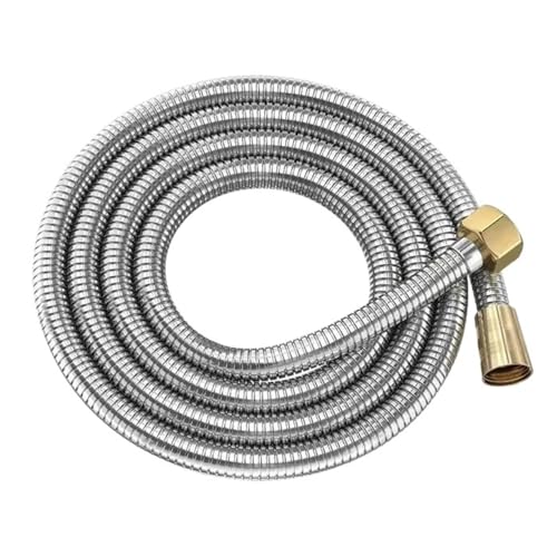 Brauseschlauch, 1,5/2 m, Schwarz, ausziehbar, für Badezimmer, abnehmbarer Aufsatz für Badewanne (304Silver200) von Genérico