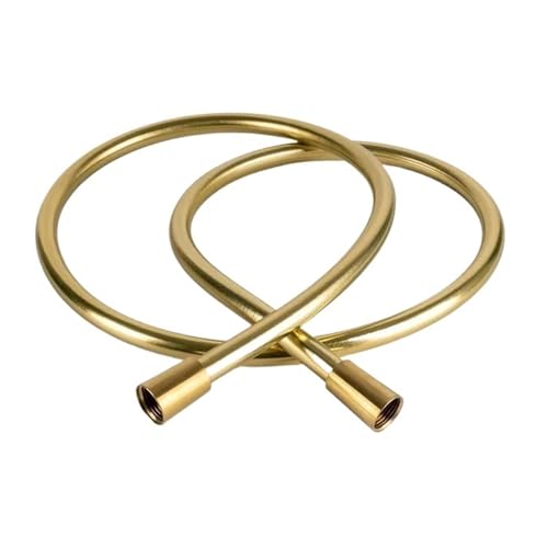 Brauseschlauch 1 mit Messinganschluss, flexible Handbrause, verdrehsichere Handbrause, Badrohr (Gold-1,5 m) von Genérico