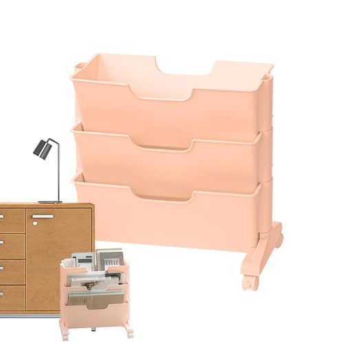 Bücherwagen mit Rädern, Bücherwagen mit Rädern, 3-stöckiges Rollregal unter dem Schreibtisch – Aktenregal unter dem Schreibtisch für Bücherwagen mit Rädern, Bücherwagen mit Rädern, 3-stöckiges Rollregal unter dem Schreibtisch – Aktenregal unter dem Schreibtisch für von Genérico