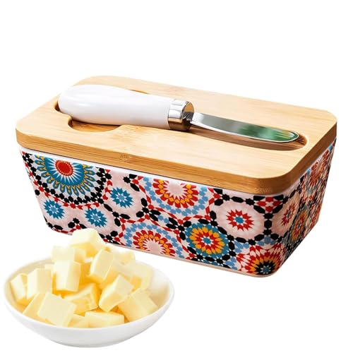 Butterdose aus Keramik mit integriertem Schneiderdeckel, eleganter Behälter zur Aufbewahrung von Butter auf oder Arbeitsplatte, dekoratives Zubehör für Küche Tisch, perfekt für den täglichen Gebrauch Butterdose aus Keramik mit integriertem Schneiderdeckel, eleganter Behälter zur Aufbewahrung von Butter auf oder Arbeitsplatte, dekoratives Zubehör für Küche Tisch, perfekt für den täglichen Gebrauch von Genérico