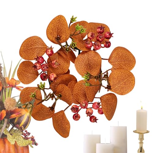 Candle Rings - Kranzring | Kerzenring | 20 cm Eucalyptus Leaves Candle Rings Wreaths Candle Holder Fall Decor Eucalyptus Candle Rings Wreaths for Fall Decor Artificial Candle Garland Table Holder Candle Rings - Kranzring | Kerzenring | 20 cm Eucalyptus Leaves Candle Rings Wreaths Candle Holder Fall Decor Eucalyptus Candle Rings Wreaths for Fall Decor Artificial Candle Garland Table Holder von Genérico