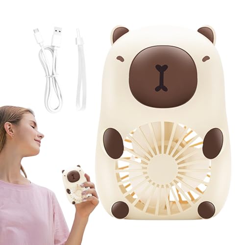 Capybara Handventilator, elektrischer Ventilator, Zubehör für persönliche Kühlgeräte, USB-Schnellladung, Lebensmittelkühler für Kinder, für den Innen- und Außenbereich von Genérico