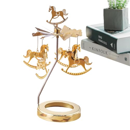 Carousel Velle Thister Kerzenschale, Märchen-Karussellkerze, Duftkerze mit rotierendem Kerzenhalter, thermalem Tablett, rotierender Laterne, rotierender Tisch mit Heizung von Genérico