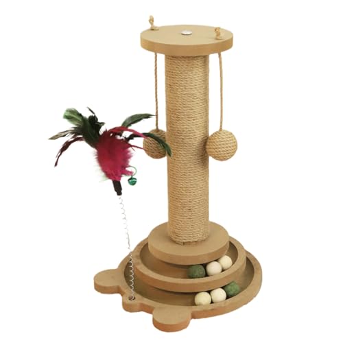 Cat Scratcher für Katzen mit mehreren interaktiven Spielzeugen | Vertikaler aus Sisal | Kätzchenkralle mit hängenden Spielzeugbällen für Katzen und Kätzchen Cat Scratcher für Katzen mit mehreren interaktiven Spielzeugen | Vertikaler aus Sisal | Kätzchenkralle mit hängenden Spielzeugbällen für Katzen und Kätzchen von Genérico