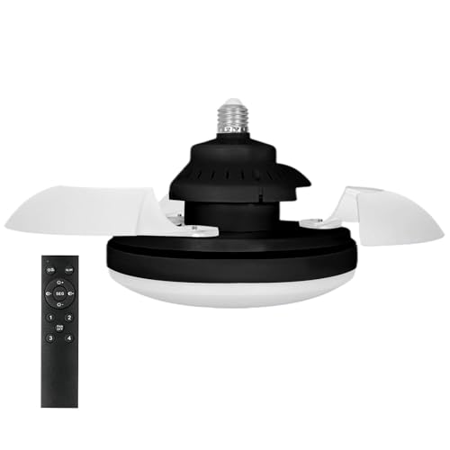 Deckenventilator mit Fernbedienung und Licht, einziehbarer Deckenventilator mit Lichtern – platzsparendes Haushalts-Kühlgerät für eine Luftzirkulation von Genérico