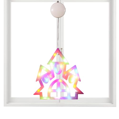 Dekorative Halloween-Lichterkette, Halloween-Lichterkette, Fenster-Silhouette, buntes Licht, kreative Katzenlichter von Genérico