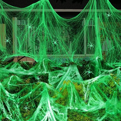 Die dunklen Spinnennetze: Praktisches Halloween-Spinnennetz, künstliches Halloween-Spinnennetz, einfach zu verwenden, weißes gedehntes Netz mit 60 falschen Spinnen, Dekoration des Ho Die dunklen Spinnennetze: Praktisches Halloween-Spinnennetz, künstliches Halloween-Spinnennetz, einfach zu verwenden, weißes gedehntes Netz mit 60 falschen Spinnen, Dekoration des Ho von Genérico