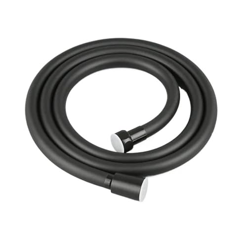 Die glatten silbernen und schwarzen Duschschläuche sind geeignet für Handbadköpfe mit flexiblen Schläuchen zur Vermeidung von Verhedderungen (schwarz, 150 cm) von Genérico