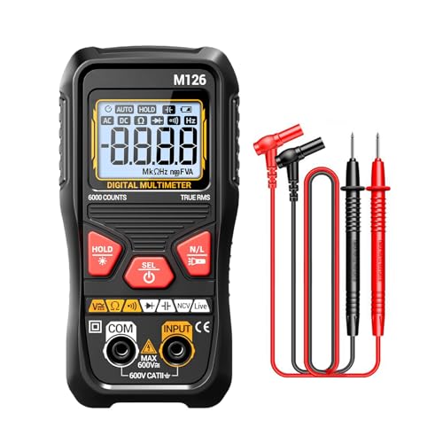 Digitales Multimeter | Spannungsmesser und Spannungsprüfer | Stromzähler 6000 Perlen für Elektrowerkstätten und Automobile mit automatischer Messung Digitales Multimeter | Spannungsmesser und Spannungsprüfer | Stromzähler 6000 Perlen für Elektrowerkstätten und Automobile mit automatischer Messung von Genérico