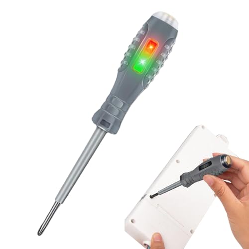 Doppellicht-Spannungstester – berührungsloser elektrischer Schraubendreher und Schaltungsprüfer | AC/DC Stromdetektor für Kabel, Stromausgänge, Elektrowerkzeug von Genérico