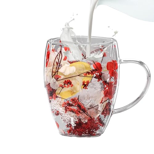 Doppelwandige Kaffeetasse - Kaffeetasse aus isoliertem Glas, doppelwandige Kaffeetasse, doppelwandige Glas-Tasse, Kaffeetasse, Schokolade, Tee, Saft, Zubehör für heiße Getränke | von Genérico
