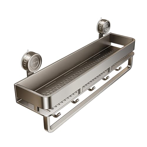 Dusch-Organizer – 648 g Duschregal | Duschregal | Wand-Organisations-Rack | Saugnapf Dusche Organizer mit 5 Haken für Badezimmer Haken von Genérico
