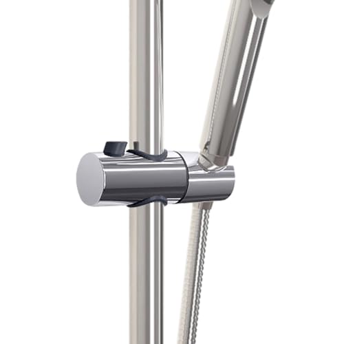 Duschkopfhalter für Gleitstange - Verstellbare Handbrause Stützstange | Duschstangenhalter | Badezimmer Ersatz mit verstellbarer Halterung Gleitklemme | S Duschkopfhalter für Gleitstange - Verstellbare Handbrause Stützstange | Duschstangenhalter | Badezimmer Ersatz mit verstellbarer Halterung Gleitklemme | S von Genérico