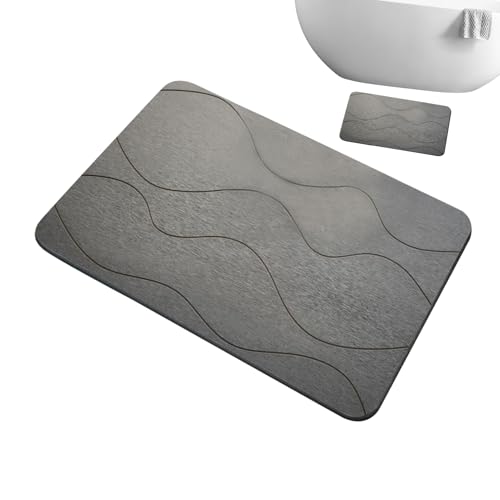 Duschmatte aus Kieselgestein, saugfähige Bodenmatte, geometrisches Design, rutschfest und Fallschutz, für Böden in Küche, Hotel und Pool von Genérico