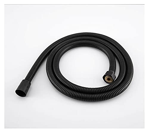 Duschschlauch, schwarz, 150 cm, Duschschlauch aus Edelstahl, Zubehör für Badezimmer, flexibel, für verchromte Sanitärinstallationen (schwarz) von Genérico
