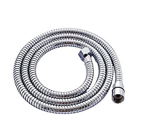 Duschschlauch, schwarz, 150 cm, Duschschlauch aus Edelstahl, flexibles goldfarbenes Badzubehör für verchromte Rohrleitungen (Chrom) von Genérico