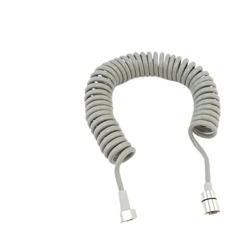 Duschschlauch mit flexibler Federdüse, Wasserschlauch aus Kunststoff, Badzubehör (5 m, grau) von Genérico