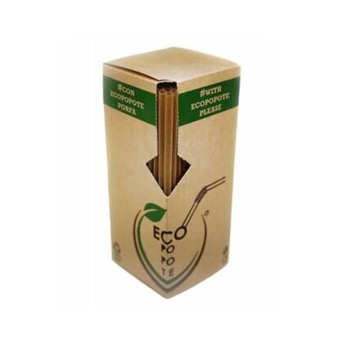 Eco Po Po Te® | Umweltfreundliches, nachhaltiges Stroh | 160 Agavenfaser-Strohhalme | 100% recycelbares Stroh | Schachtel mit Strohhalmen, Höhe 20 cm von Generico
