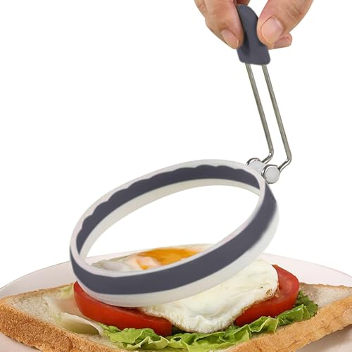 Eierringe zum Frittieren von Eiern, Kochring für Spiegeleier, Silikonform für Eier-Sandwich, 10,2 cm (4 Zoll), antihaftbeschichtet, Küchenwerkzeug für Eier von Genérico