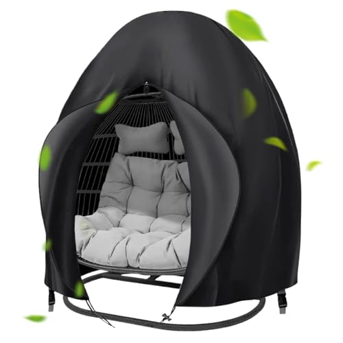Eierstuhlschutz: Sitzschoner mit Reißverschluss, wasserdicht, Schutzschild für Gartenmöbel, Verwendung auf der Terrasse am Pool oder Balkon. Tränenbeständiges Gewebe für jedes Wetter von Genérico