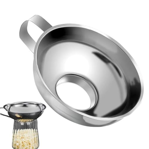 Einmachgartrichter, Einmachtrichter aus Edelstahl, breite Öffnung, Metalltrichter mit Griff zum Befüllen von Flaschen, Trichter für Öle, Marmelade, Körner, trockene und feuchte Zutaten Einmachgartrichter, Einmachtrichter aus Edelstahl, breite Öffnung, Metalltrichter mit Griff zum Befüllen von Flaschen, Trichter für Öle, Marmelade, Körner, trockene und feuchte Zutaten von Genérico