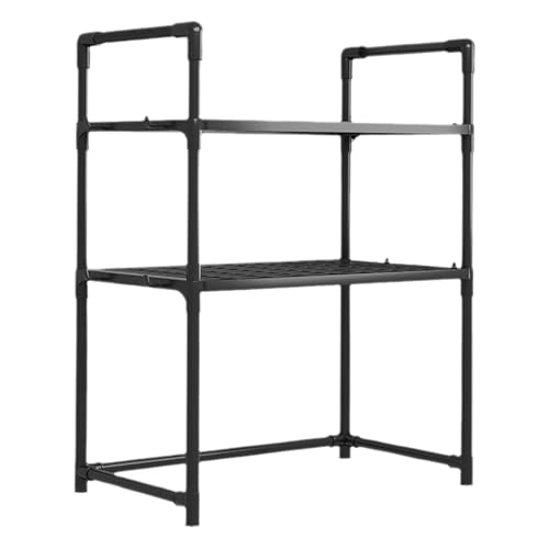 Einstellbarer Mikrowellenorganizer | Mikrowellenregal - Schreibtisch-Druckerregal, Schwerlastregal für öffentliche Dienste, verstellbar mit Haken, von Genérico