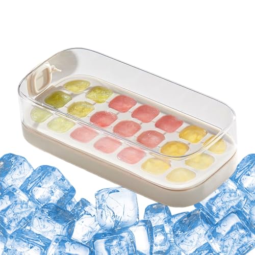 Eisform mit Deckel | Eiswürfelform aus Silikon, wiederverwendbare Form mit 21 Fächern für Whisky, Kaffee, Cocktails, Lebensmittel, Getränke Eisform mit Deckel | Eiswürfelform aus Silikon, wiederverwendbare Form mit 21 Fächern für Whisky, Kaffee, Cocktails, Lebensmittel, Getränke von Genérico