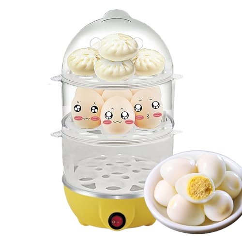 Elektrischer Eierkocher – Automatische hartgekochte Eier mit 3 Ebenen, Mehrzweck-Dampfgarmaschine für die Küche Elektrischer Eierkocher – Automatische hartgekochte Eier mit 3 Ebenen, Mehrzweck-Dampfgarmaschine für die Küche von Genérico