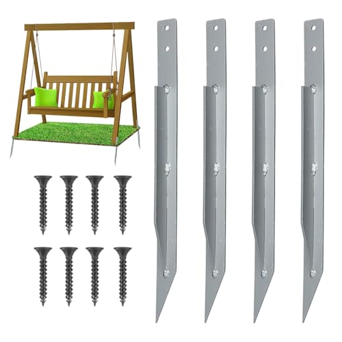 Erdanker: Schwerlast-Metall-Bodenanker mit Schrauben, Mehrzweck-Hardware-Zubehör für hohen Wind bindet das Trampolin für Holzschaukeln Erdanker: Schwerlast-Metall-Bodenanker mit Schrauben, Mehrzweck-Hardware-Zubehör für hohen Wind bindet das Trampolin für Holzschaukeln von Genérico