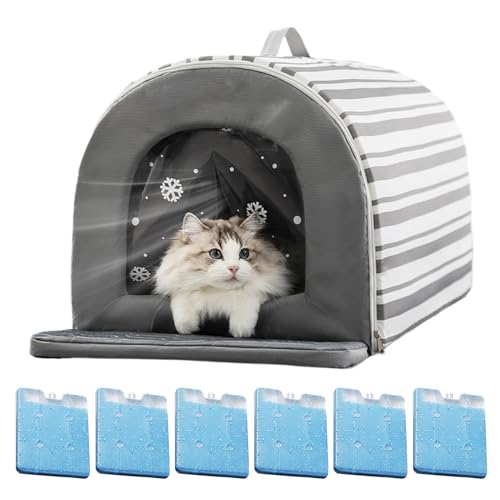 Erfrischende Hundehütte für den Außenbereich | Kühlung mit Eisvanetto | bequeme wasserdichte isolierte Betten für Lebensräume | Innenwohnung von Genérico