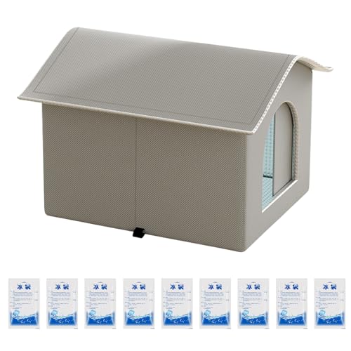 Erfrischendes Katzenhaus - Hundehaus mit Klimaanlage - Versteck für Kätzchen, Kaninchen und Freunde drinnen oder draußen, Winter und heiße von Genérico