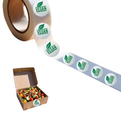 Vegan Etiketten für Lebensmittel ohne Allergene, 22 mm, 400 Stück von Genérico
