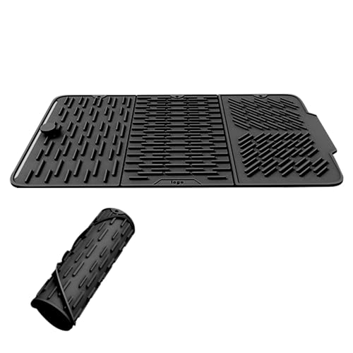 Faltbare Abtropfmatte, zusammenklappbare Abtropfmatte, Küchenmatte, hitzebeständige Trockenmatte für Besteck, dicke Trocknungsmatte, Topfmatte Faltbare Abtropfmatte, zusammenklappbare Abtropfmatte, Küchenmatte, hitzebeständige Trockenmatte für Besteck, dicke Trocknungsmatte, Topfmatte von Genérico