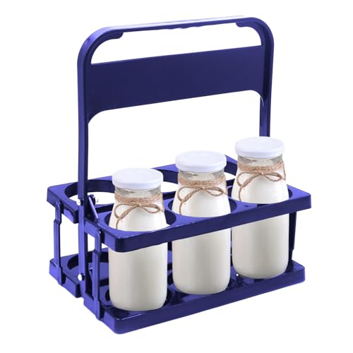 Faltbarer Milchflaschenhalter - Bierflaschenständer | Getränkestopper mit Griff | Wiederverwendbarer Milchflaschenhalter mit 6 Löchern | Flaschenhalter von Genérico