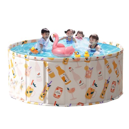 Faltbarer Pool für Badezimmer, Wasserpool, ohne aufzublasen, Höhe 45 cm, Wasserzubehör für Sommer, Garage, Hof, Bauernhof, Bad, Garten, Balkon von Genérico