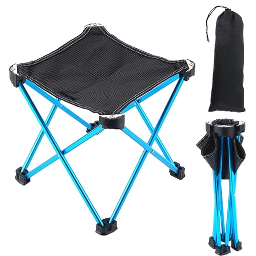 Faltbarer Reisehocker – Outdoor-Hocker | Campingstuhl zusammenklappbar für Reisen | Dreibeinhocker für hohe Stative, leicht, zusammenklappbar von Genérico