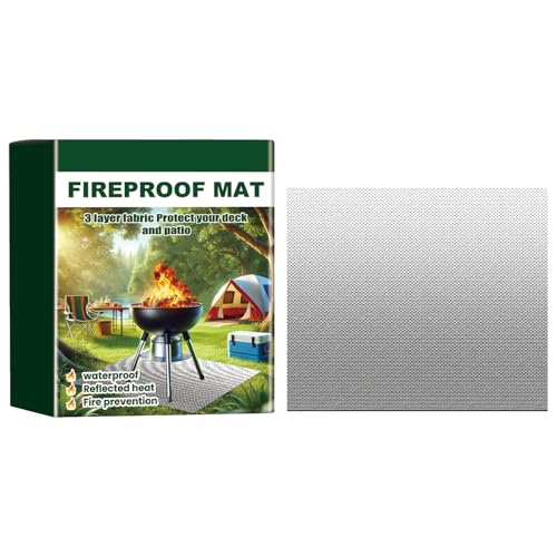 Feuerstellenmatte, Feuerfeste Matte für unter der Feuerschale, Grillmatte, Camping-Grillmatte, hitzebeständige Matte, hitzebeständige Matte von Genérico