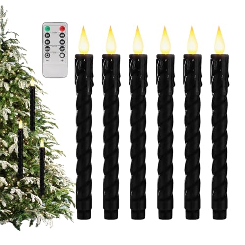 Flackerfreie kegelförmige Kerzen: batteriebetriebene Kerzen, 6 Stück LED LIGHT | Stimmungsbeleuchtung für Partys, Bankette im Freien, Feiern, Dekoration von Genérico