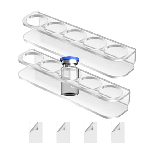 Fläschchenlager für Kühlschränke, Flaschenhalter für den Kühlschrank, Flaschenflaschen mit 2 Packungen, Wandlager-Schutz, 5 Schlitze von Genérico