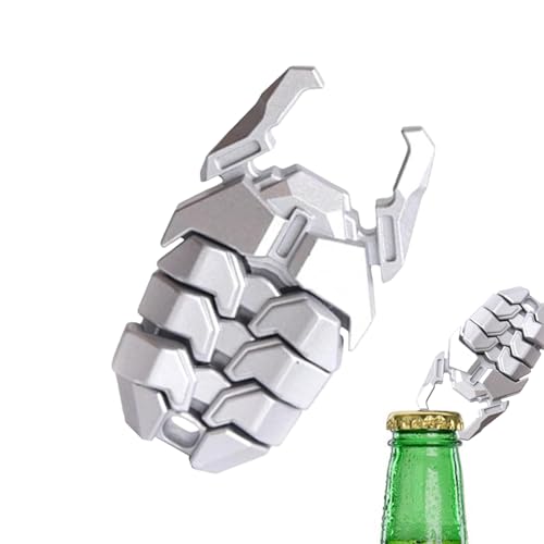 Flaschenöffner aus Metall, 6,1 x 3,35 x 1,3 cm (2,43 x 1,35 x 0,5 Zoll) zum Öffnen des Flaschenöffners, Clicker-Flaschenöffner, Stressverschluss-Entferner für das Reiserestaurant, für Camping, BBQ von Genérico