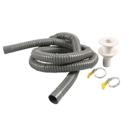 Flexibler PVC-Entwässerungsschlauch - Installationsset für Pumpenschlauch 260 g mit Klemmen und Zubehör | Schlauchpumpenset aus PVC | Kit Flexibler PVC-Entwässerungsschlauch - Installationsset für Pumpenschlauch 260 g mit Klemmen und Zubehör | Schlauchpumpenset aus PVC | Kit von Genérico
